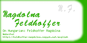 magdolna feldhoffer business card